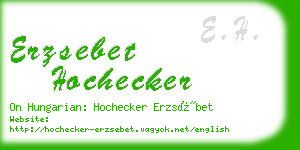 erzsebet hochecker business card